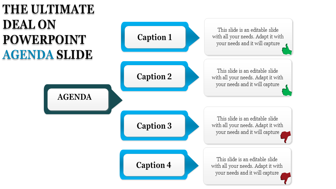 Free - Strategy PowerPoint Agenda Slide template for PPT and Google slides